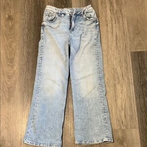 H&M bootcut baggy jeans with chain